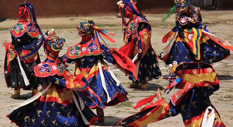 Mask dance in Jakar festival
